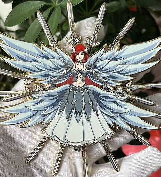 Erza heavens wheel armor spinning enamel pin LE Gold varient