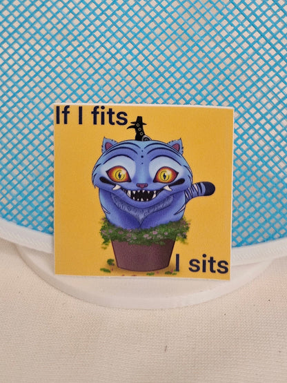 If I fits I sits derpy sticker