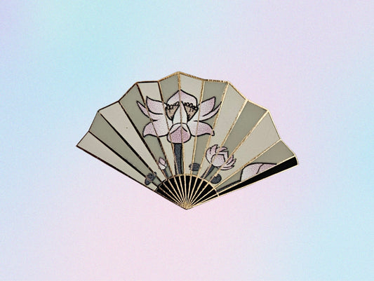 Lotus filler fan enamel pin