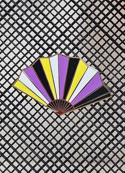 Nonbinary Pride Fan Filler Pin