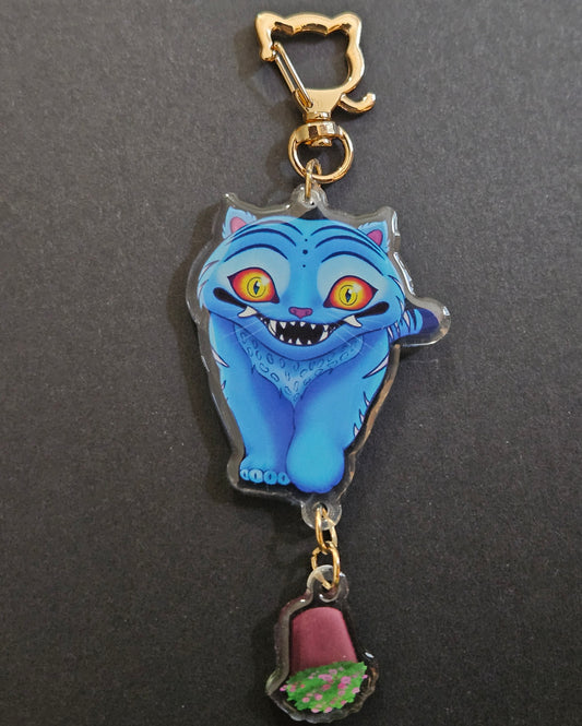 Derpy pot 2 piece acrylic dangle keychain