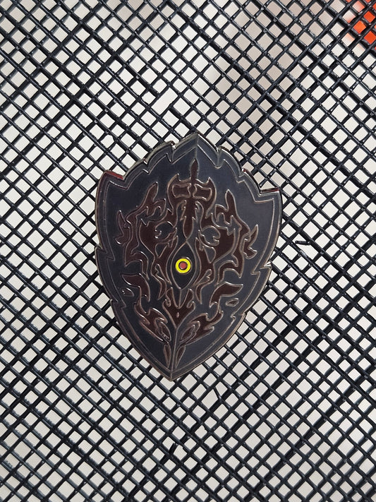 Curse shield enamel pin