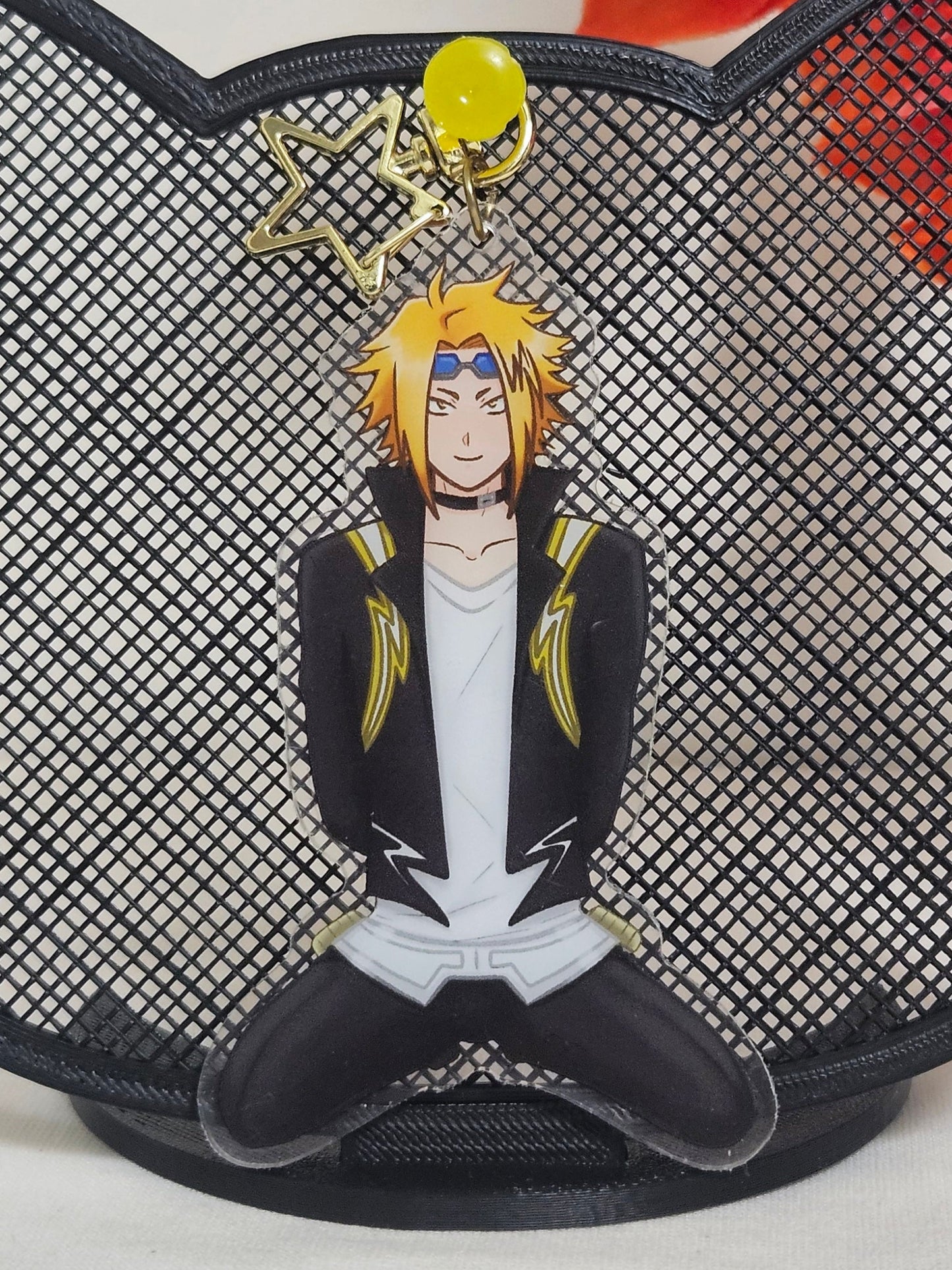 2 sided Denki Kaminari acrylic earphone wrap charm
