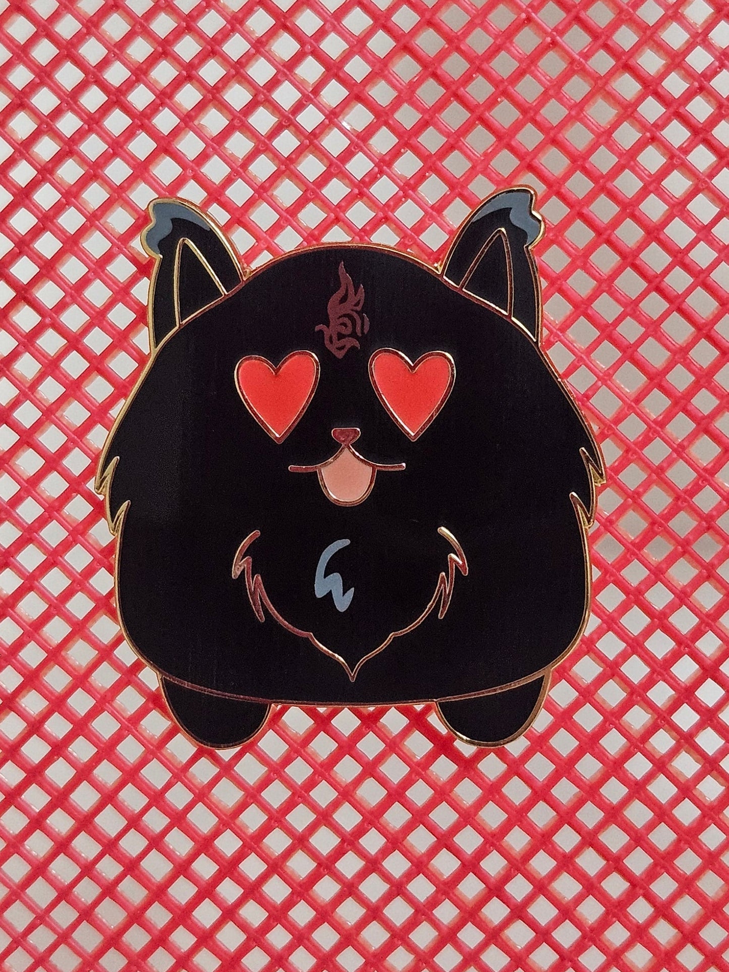 Bingpup filler enamel pin