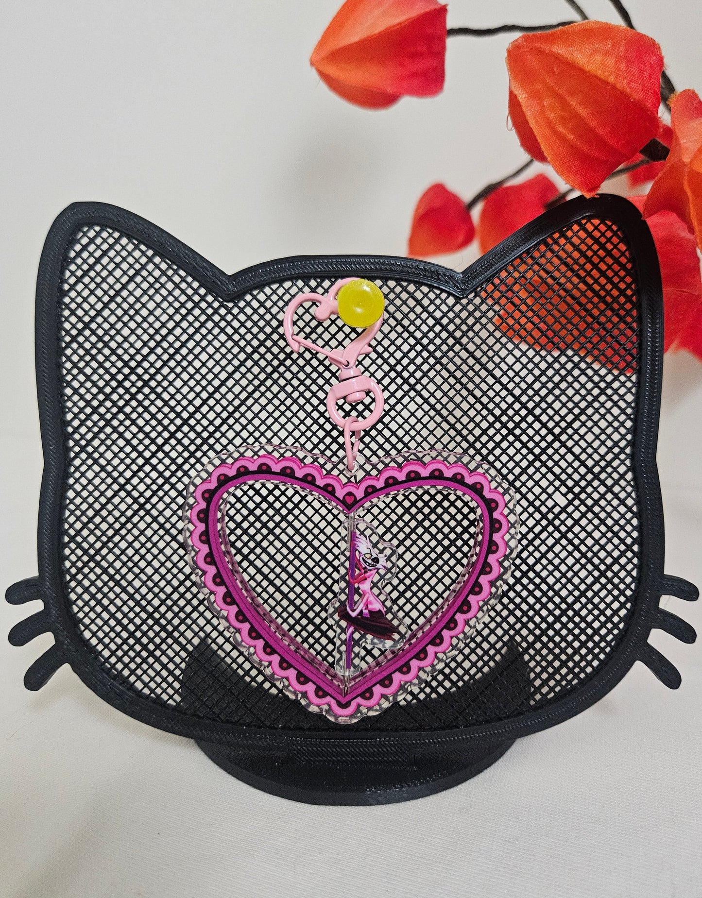Hazbin hotel Angel dust spinning keychain