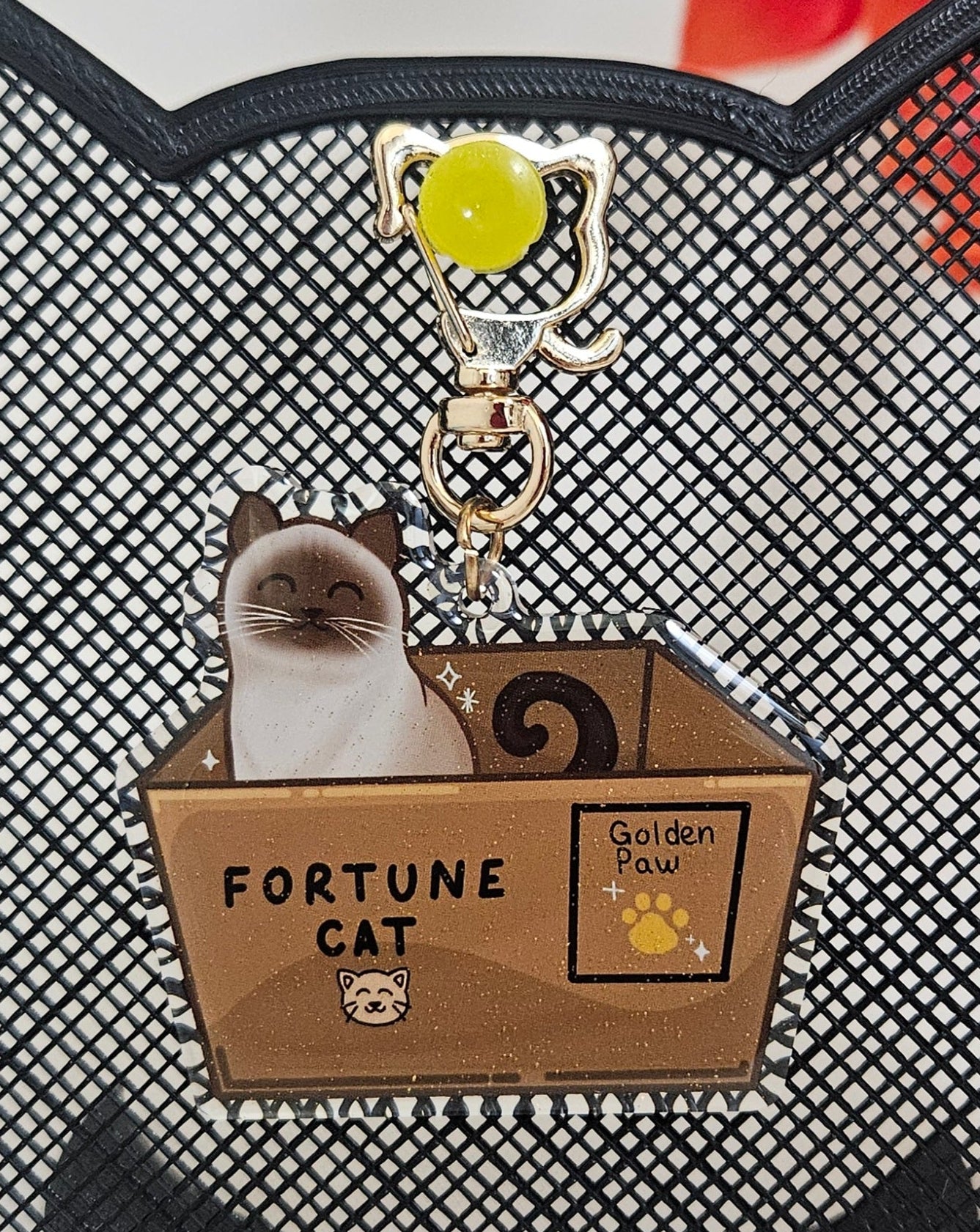 Fortune cat acrylic keychain