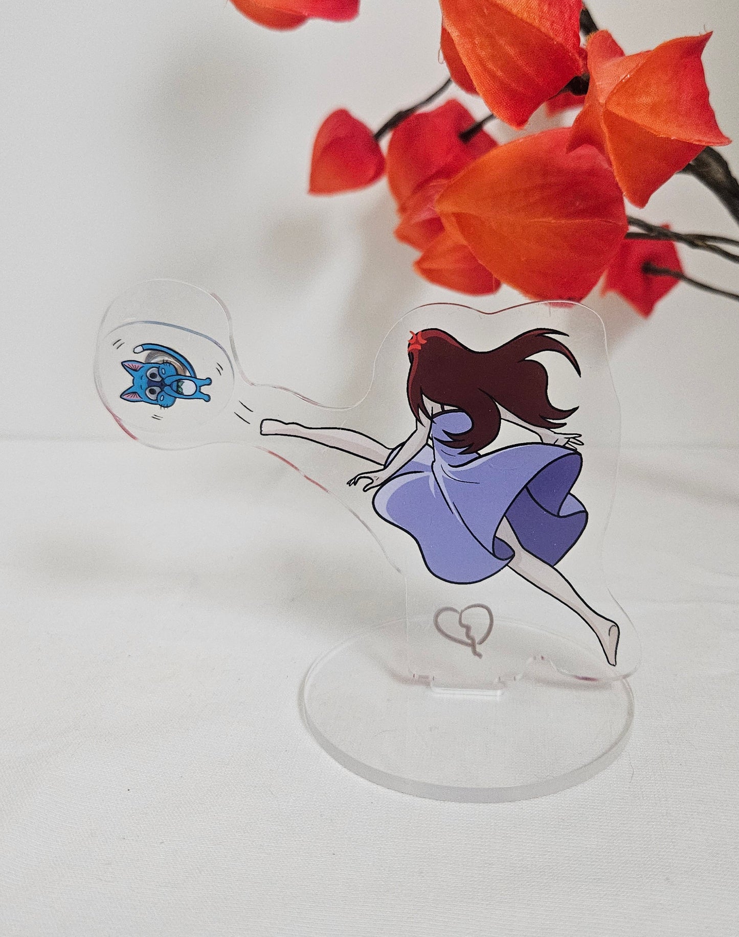 Erza and happy spinning acrylic stand