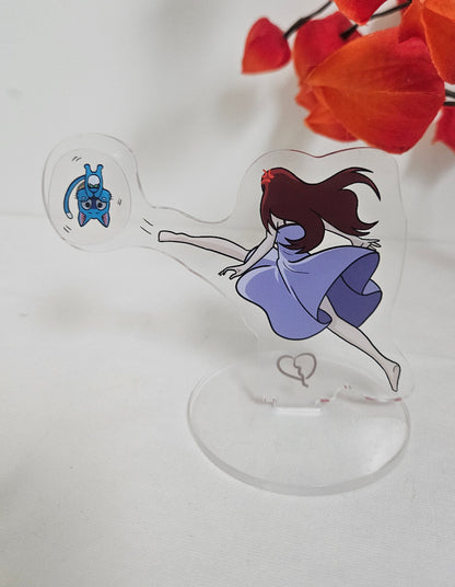 Erza and happy spinning acrylic stand